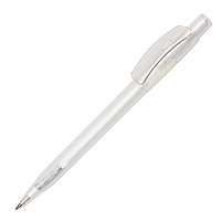 Ручка шариковая PIXEL FROST, прозрачный белый, пластик
