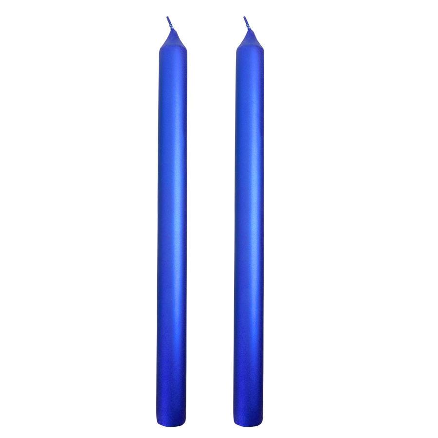 Свечи подарочные, 2 шт, синий, воск, 30 см - фото 1 - id-p89709485