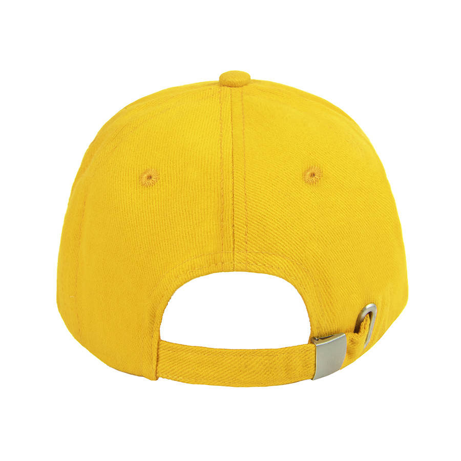 Бейсболка "Premium S", 5 клиньев, металлическая застежка; желтый; 100% хлопок; плотность 350 г/м2 - фото 3 - id-p89719312