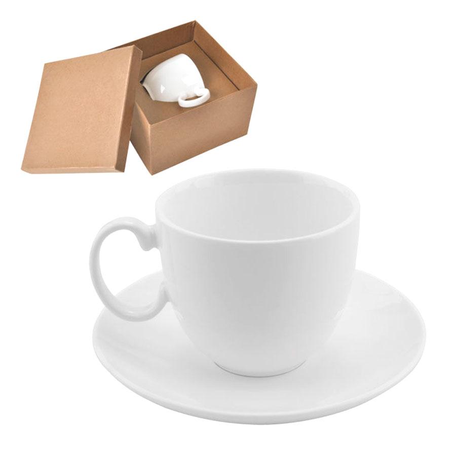 Чайная пара "Романтика" в подарочной упаковке; 16,5х16,5х11см,210мл; фарфор