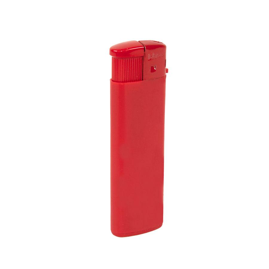 Зажигалка пьезо ISKRA, красная, 8,24х2,52х1,17 см, пластик