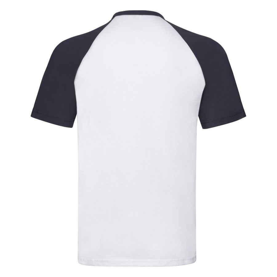 Футболка "Short Sleeve Baseball T", белый с глубоким темно-синим_S, 100% х/б, 160 г/м2 - фото 2 - id-p89719333