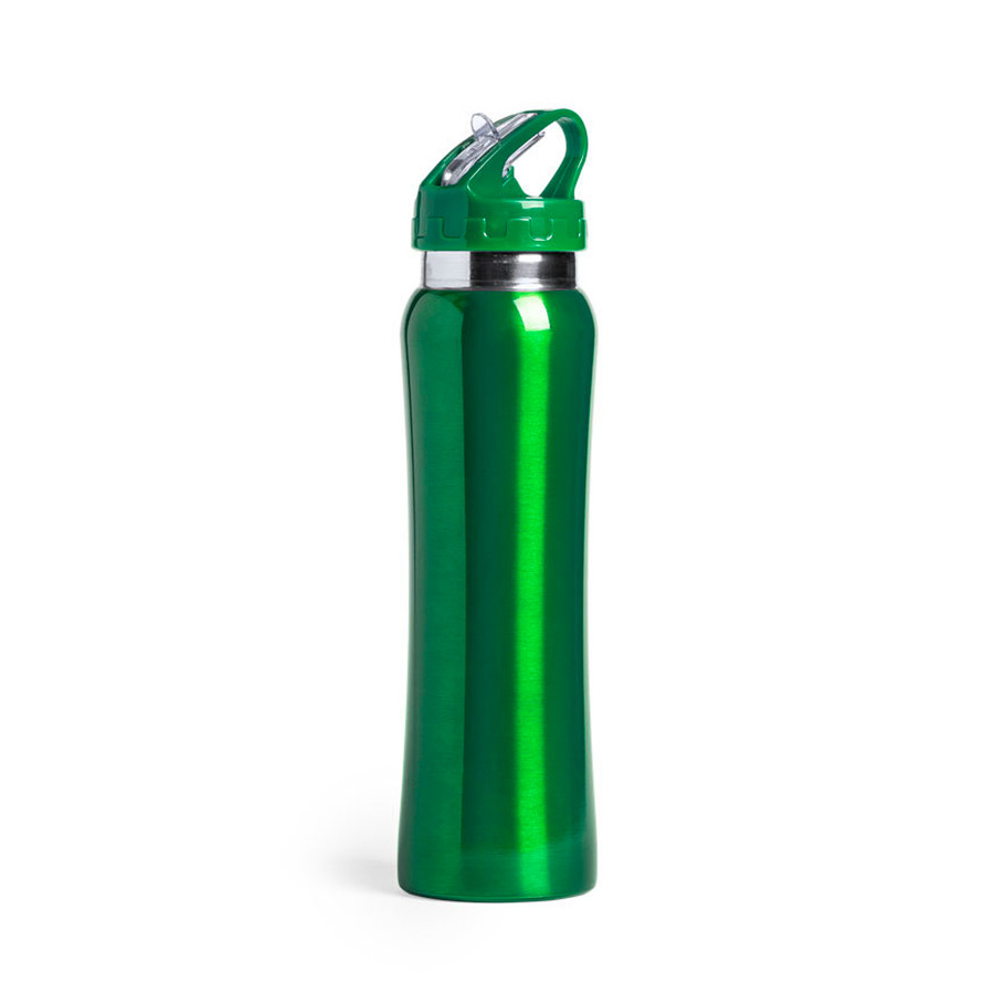 Бутылка для воды SMALY с трубочкой, зелёный, 800 мл, нержавеющая сталь - фото 1 - id-p89716184