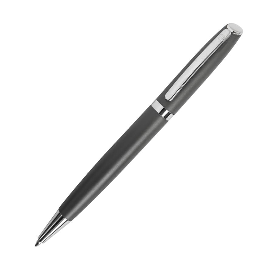 PEACHY, ручка шариковая, темно-серый/хром, алюминий, пластик