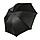Зонт-трость "Back to black", полуавтомат, нейлон, черный с зеленым, фото 2