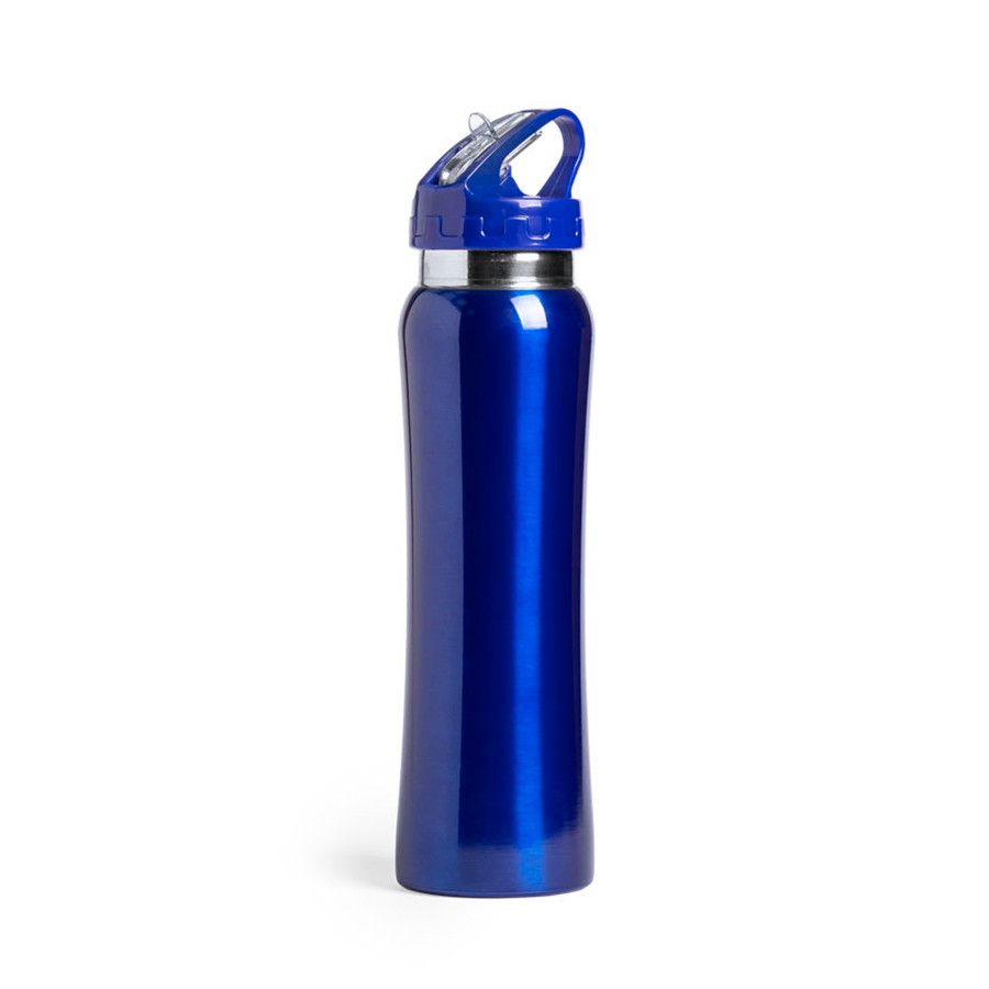 Бутылка для воды SMALY с трубочкой, синий, 800 мл, нержавеющая сталь - фото 1 - id-p89713740