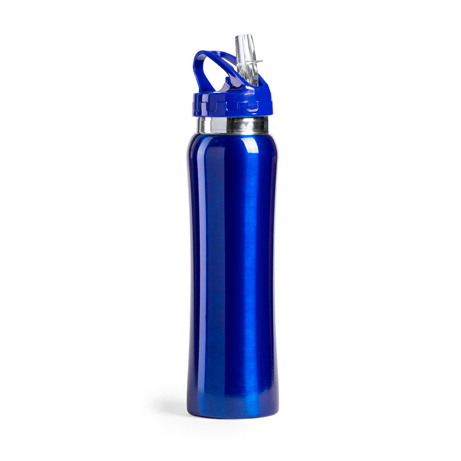 Бутылка для воды SMALY с трубочкой, синий, 800 мл, нержавеющая сталь - фото 2 - id-p89713740