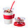 Контейнер для еды YOPLAT с ложкой, красный, 420 мл, 16,3х9см, пластик, фото 3