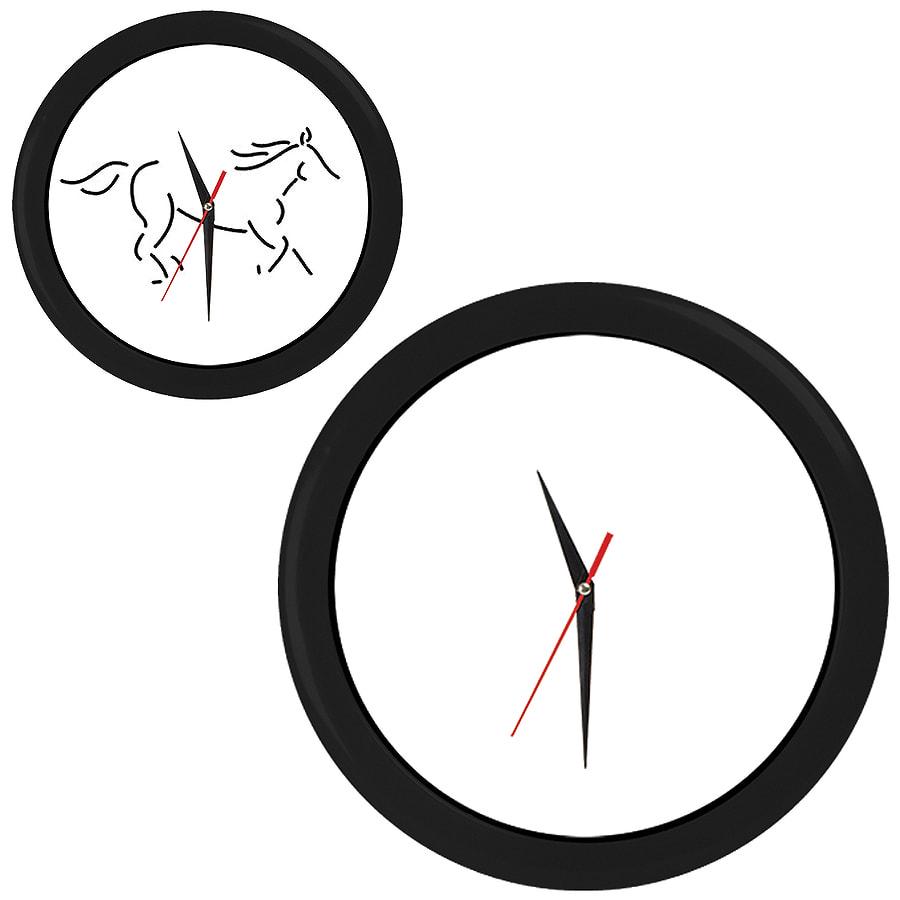 Часы настенные "ПРОМО" разборные ; черный, D28,5 см; пластик/стекло - фото 1 - id-p89719367