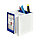 Календарь настольный  на 2 года с кубариком; белый с синим; 11х10х10 см; пластик, фото 3