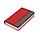 Визитница "Горизонталь"; красный; 10х6,5х1,7 см; иск. кожа, металл, фото 2