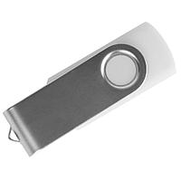 USB flash-карта "Dot" (16Гб), белый, 5,5х2х1см,пластик металл
