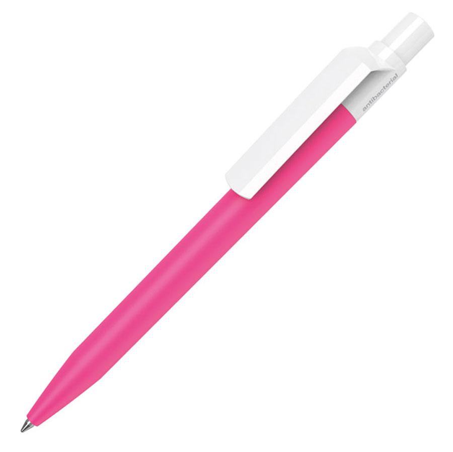 Ручка шариковая DOT ANTIBACTERIAL, антибактериальное покрытие, розовый, пластик - фото 1 - id-p89719400