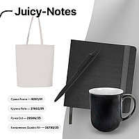 Набор подарочный JUICY-NOTES: ежедневник, ручка, кружка, сумка, черный