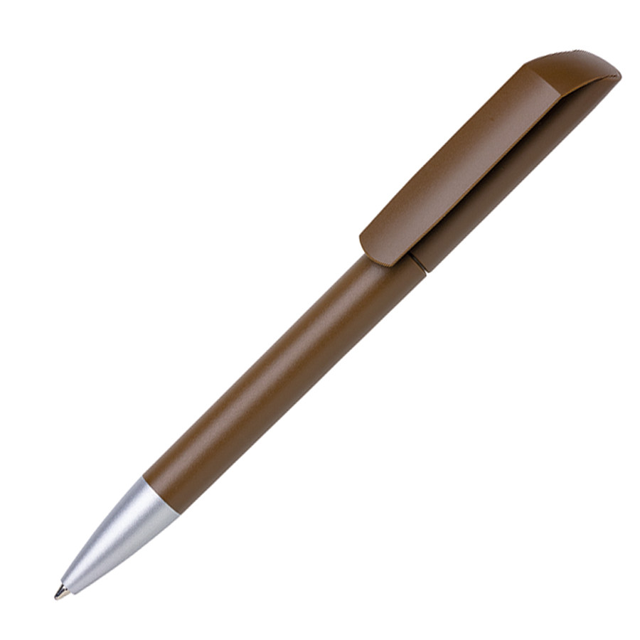 Ручка шариковая FLOW, коричневый, пластик