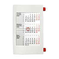 Календарь настольный на 2 года; белый с красным; 18х11 см; пластик