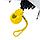 Зонт складной FANTASIA, механический, белый с желтой ручкой, фото 4