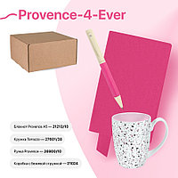 Набор подарочный PROVENCE-4-EVER: бизнес-блокнот, ручка, кружка, коробка, стружка, розовый