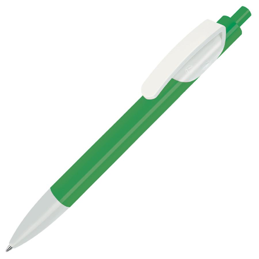 TRIS, ручка шариковая, зеленый корпус/белый, пластик