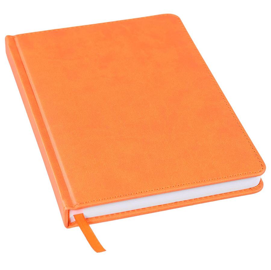Ежедневник недатированный Bliss, А5, оранжевый, белый блок, без обреза - фото 1 - id-p89709582