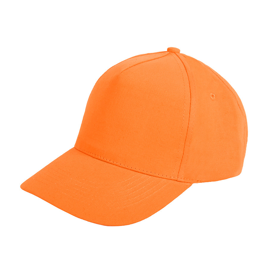 Бейсболка "Standard", 5 клиньев, металлическая застежка; оранжевый; 100% хлопок; плотность 175 г/м2 - фото 1 - id-p89718304