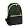 Рюкзак "Town", черный с зелеными молниями, 28х38х12 см, полиэстер 600D, фото 2