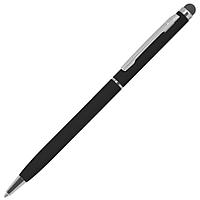 TOUCHWRITER SOFT, ручка шариковая со стилусом для сенсорных экранов, черный/хром, металл/soft-touch, фото 1