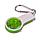Брелок со свистком, фонариком и светоотражателем FLOYKIN на карабине, зеленый с белым,3,7х6,7х1,5см, фото 3