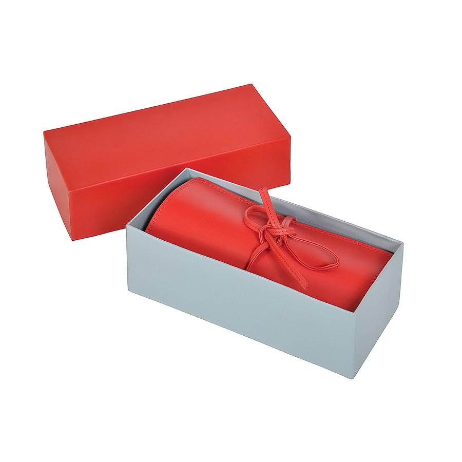 Футляр для украшений "Милан", красный, 16х5х7 см, кожа, подарочная упаковка - фото 2 - id-p89708633