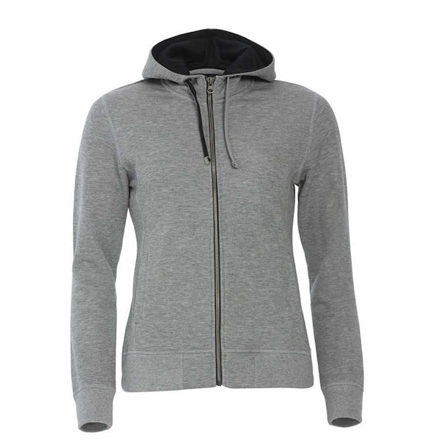 Толстовка женская Classic Hoody Full Zip, серый меланж_S, 85% хлопок, 15% вискоза, 300 грм2 - фото 1 - id-p89710599