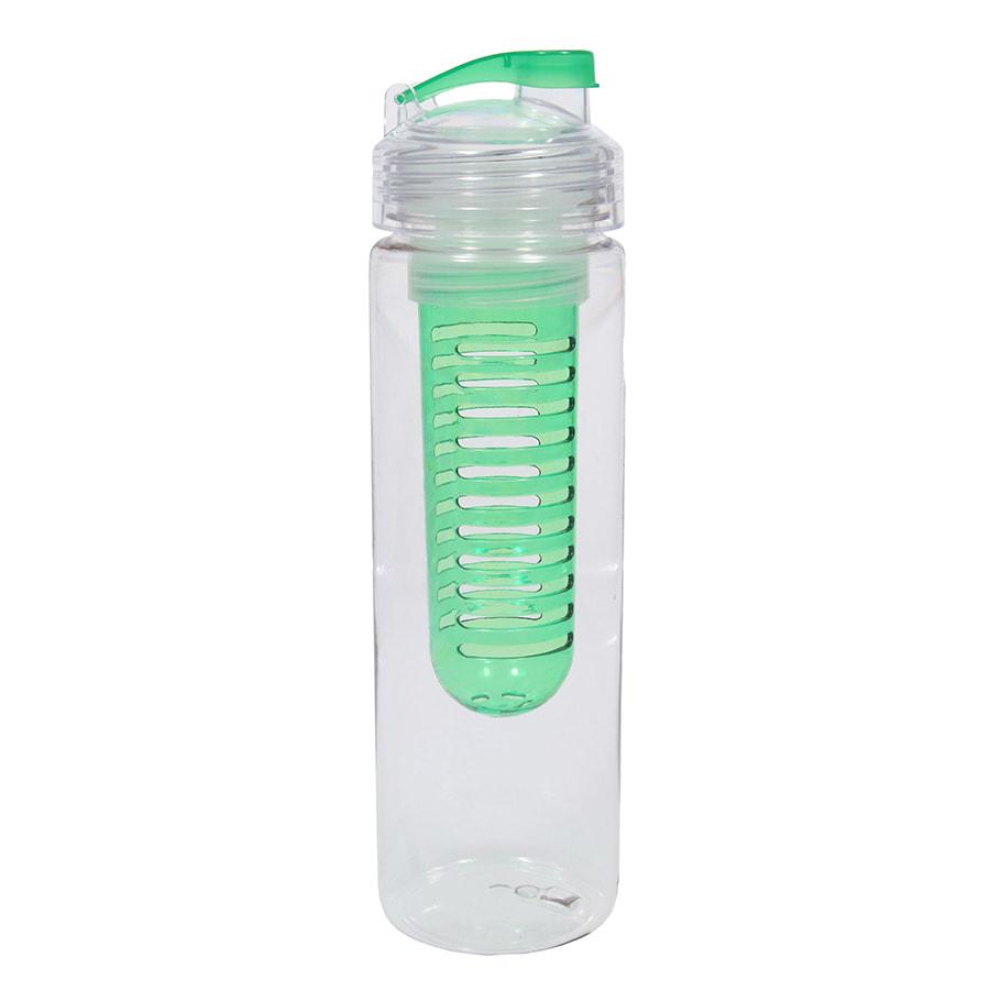 Бутылка для воды "Frutti", пластиковая, с контейнером для ягод и фруктов, 700 мл., зеленый - фото 1 - id-p89709632