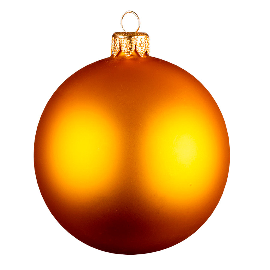 Шар новогодний Matt, диаметр 8 см., стекло, золото