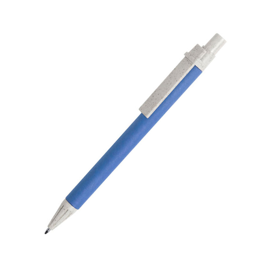 SALCEN, ручка шариковая, голубой, рециклированный картон, пластик с пшеничным волокном