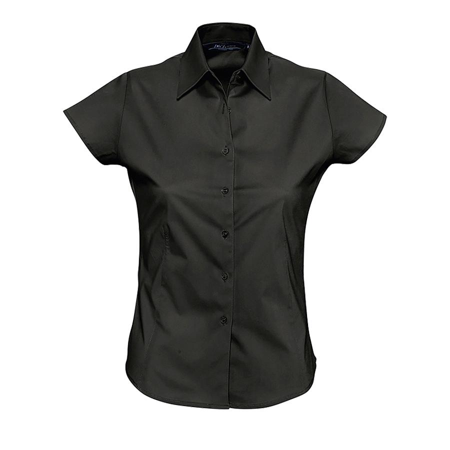Рубашка женская "Excess", черный_L, 97% х/б, 3% п/э, 140г/м2