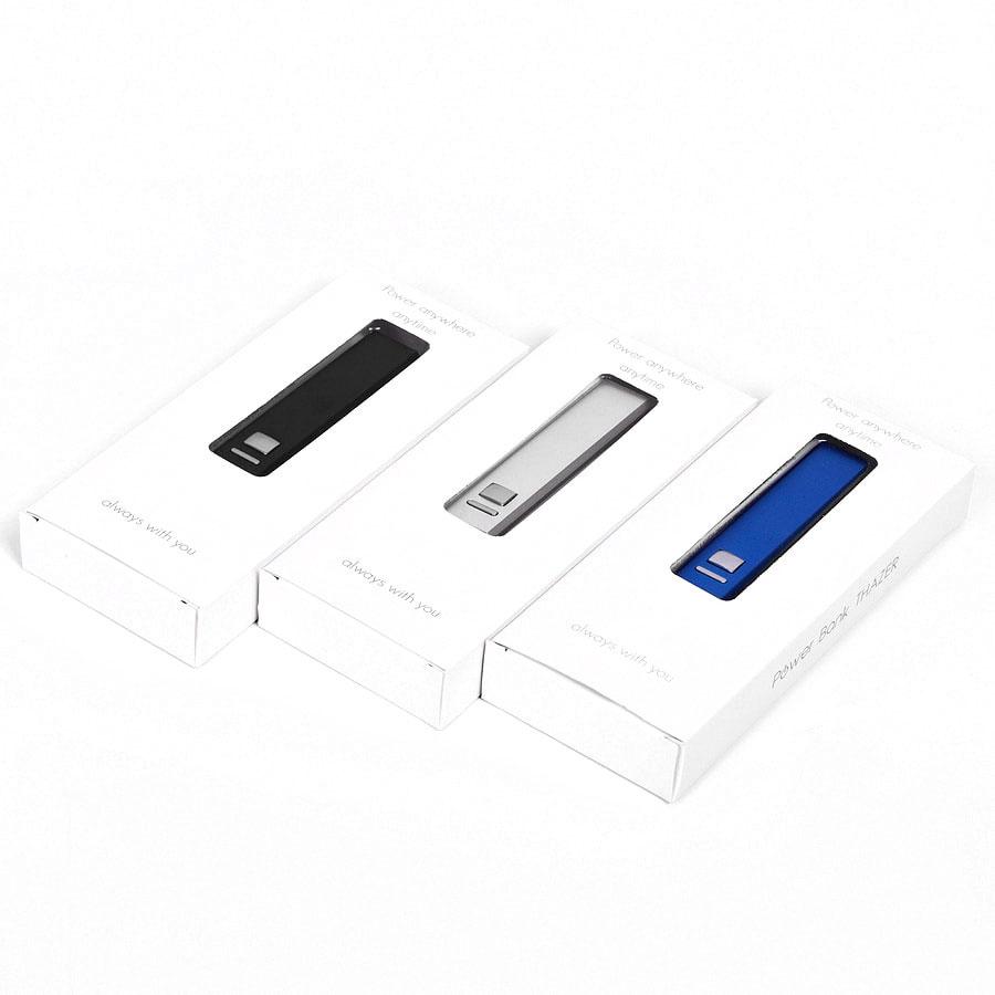 Универсальный аккумулятор "Thazer" (2200 mAh), синий, 9,4х2,2х2,2 см, металл, шт - фото 5 - id-p89709641