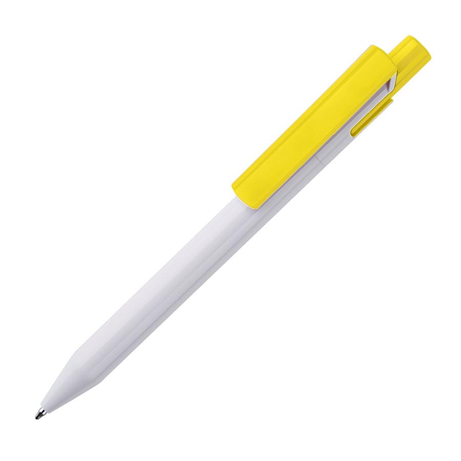 Ручка шариковая Zen, белый/желтый, пластик