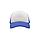 Бейсболка "RAPPER", 5 клиньев, пластиковая застежка, синий с белым; 100% п/э, плотность 80 г/м2, фото 3