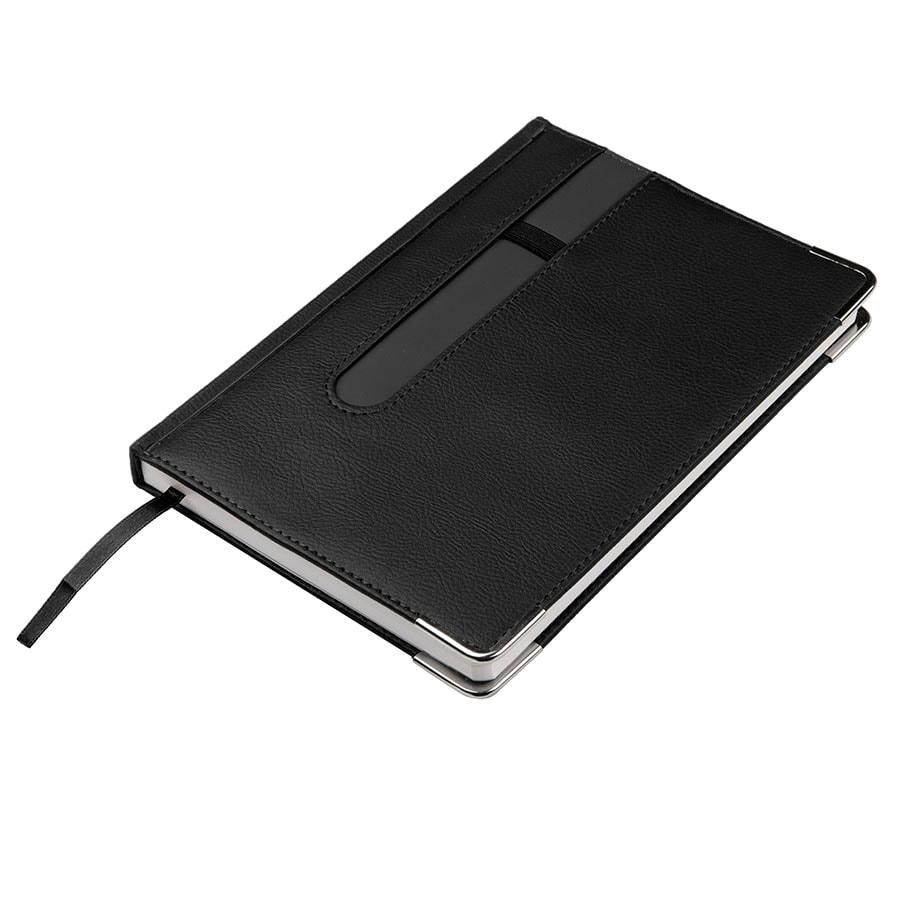 Ежедневник недатированный ASTON, А5,  черный, белый блок, без обреза