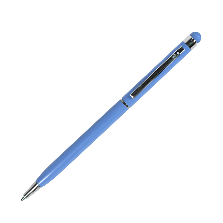 TOUCHWRITER, ручка шариковая со стилусом для сенсорных экранов, голубой/хром, металл - фото 1 - id-p89708693
