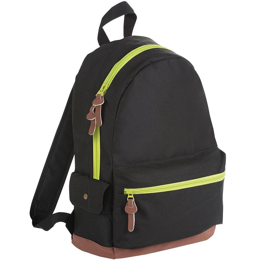 Рюкзак "PULSE", черный/зеленый, полиэстер 600D, 42х30х13 см, V16 литров - фото 1 - id-p89708734