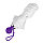 Зонт складной FANTASIA, механический, белый с фиолетовой ручкой, фото 3
