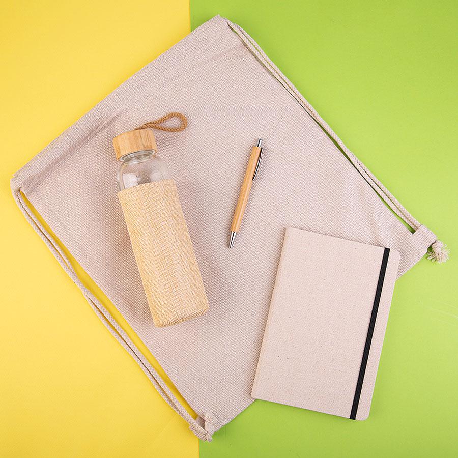 Набор подарочный CANVAS: блокнот, бутылка для воды, ручка шариковая, рюкзак