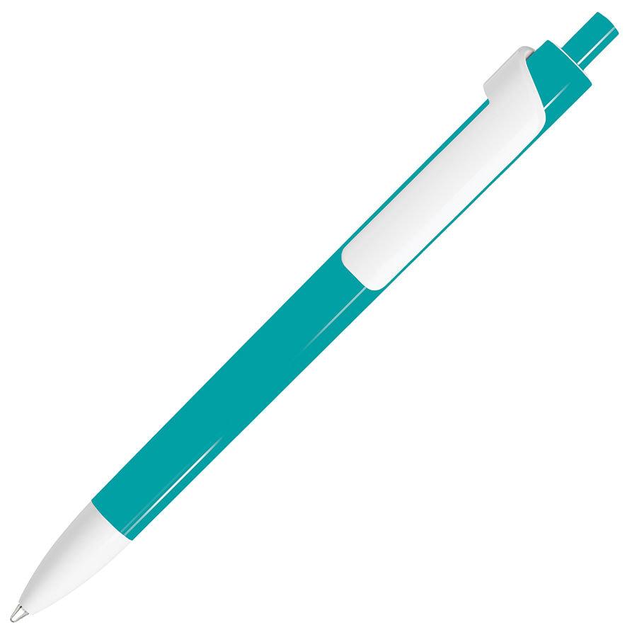 FORTE, ручка шариковая, бирюзовый/белый, пластик