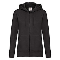 Толстовка "Lady-Fit Hooded Sweat Jacket", черный_XS, 75% х/б, 25% п/э, 280 г/м2