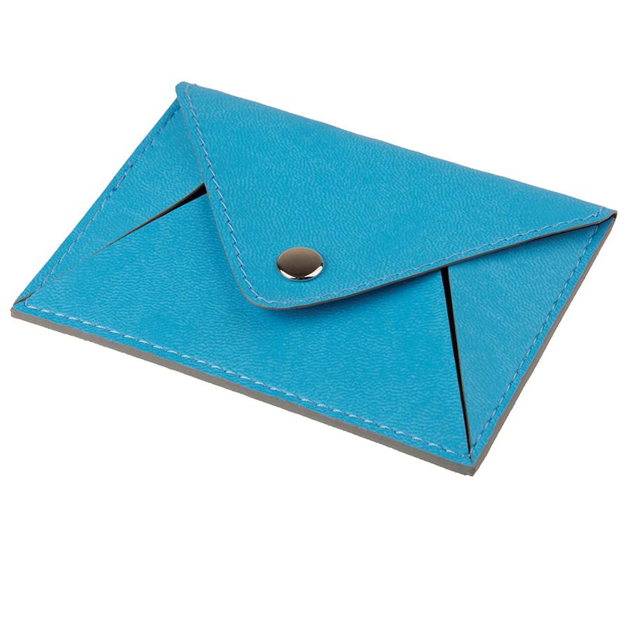 Холдер для карт "Sincerity", 7*11,5 см, PU, голубой с серым - фото 2 - id-p89712104