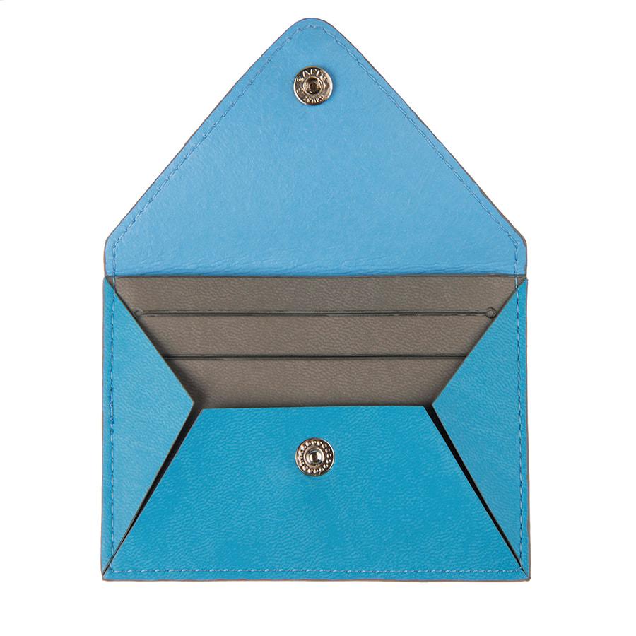 Холдер для карт "Sincerity", 7*11,5 см, PU, голубой с серым - фото 3 - id-p89712104