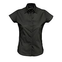 Рубашка женская "Excess", черный_XS, 97% х/б, 3% п/э, 140г/м2