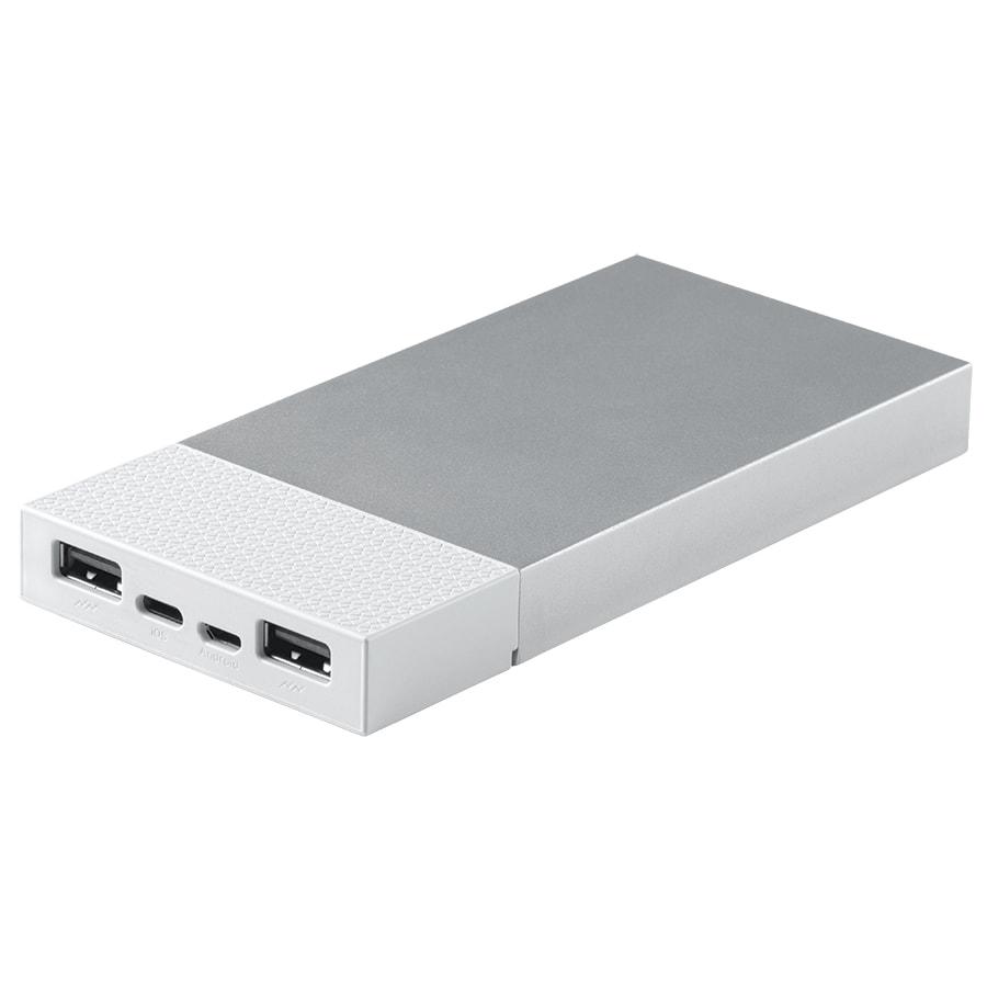 Универсальный аккумулятор "Slim Pro" (10000mAh),белый, 13,8х6,7х1,5 см,пластик,металл - фото 1 - id-p89709753