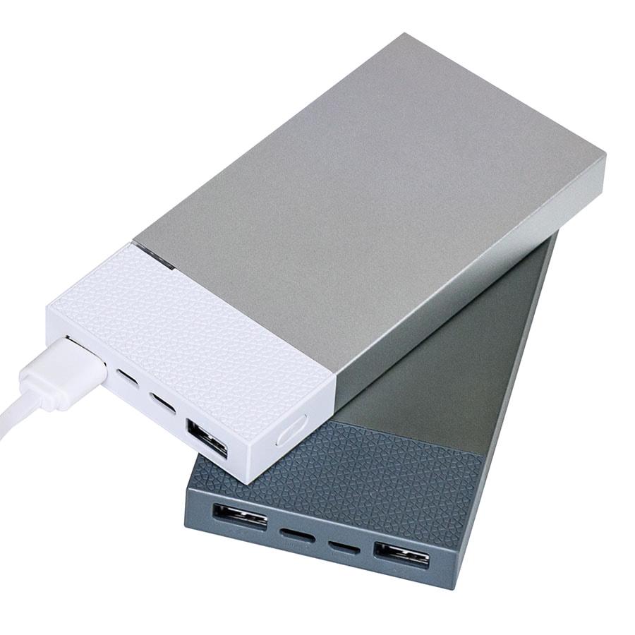 Универсальный аккумулятор "Slim Pro" (10000mAh),белый, 13,8х6,7х1,5 см,пластик,металл - фото 3 - id-p89709753