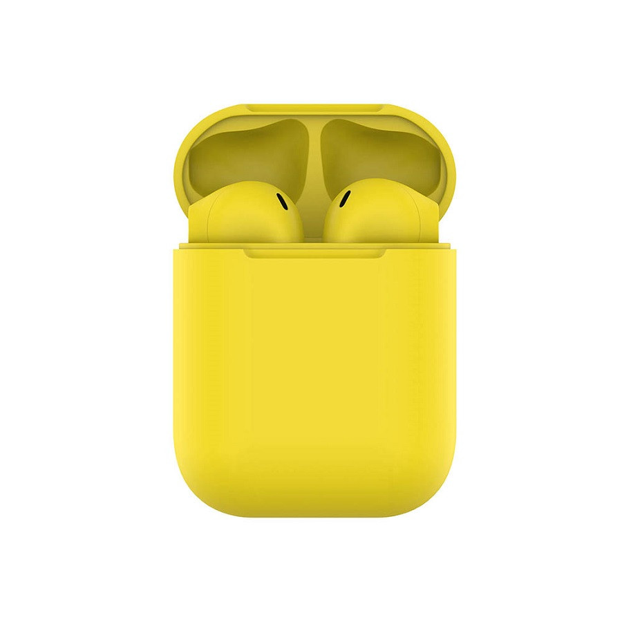 Наушники беспроводные с зарядным боксом TWS AIR SOFT, цвет желтый - фото 2 - id-p89718467